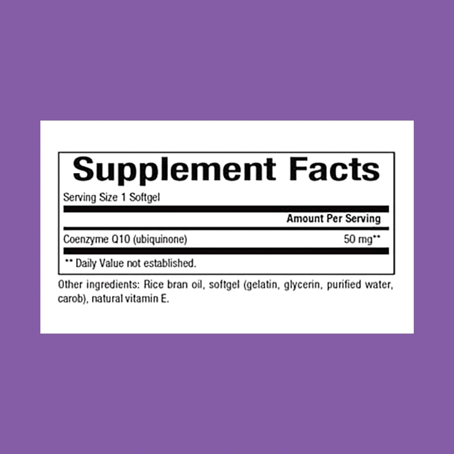 Natural Factors Coenzyme Q10 50 mg Softgels for Energy, Heart & Cognitive Support - Natural Supplement