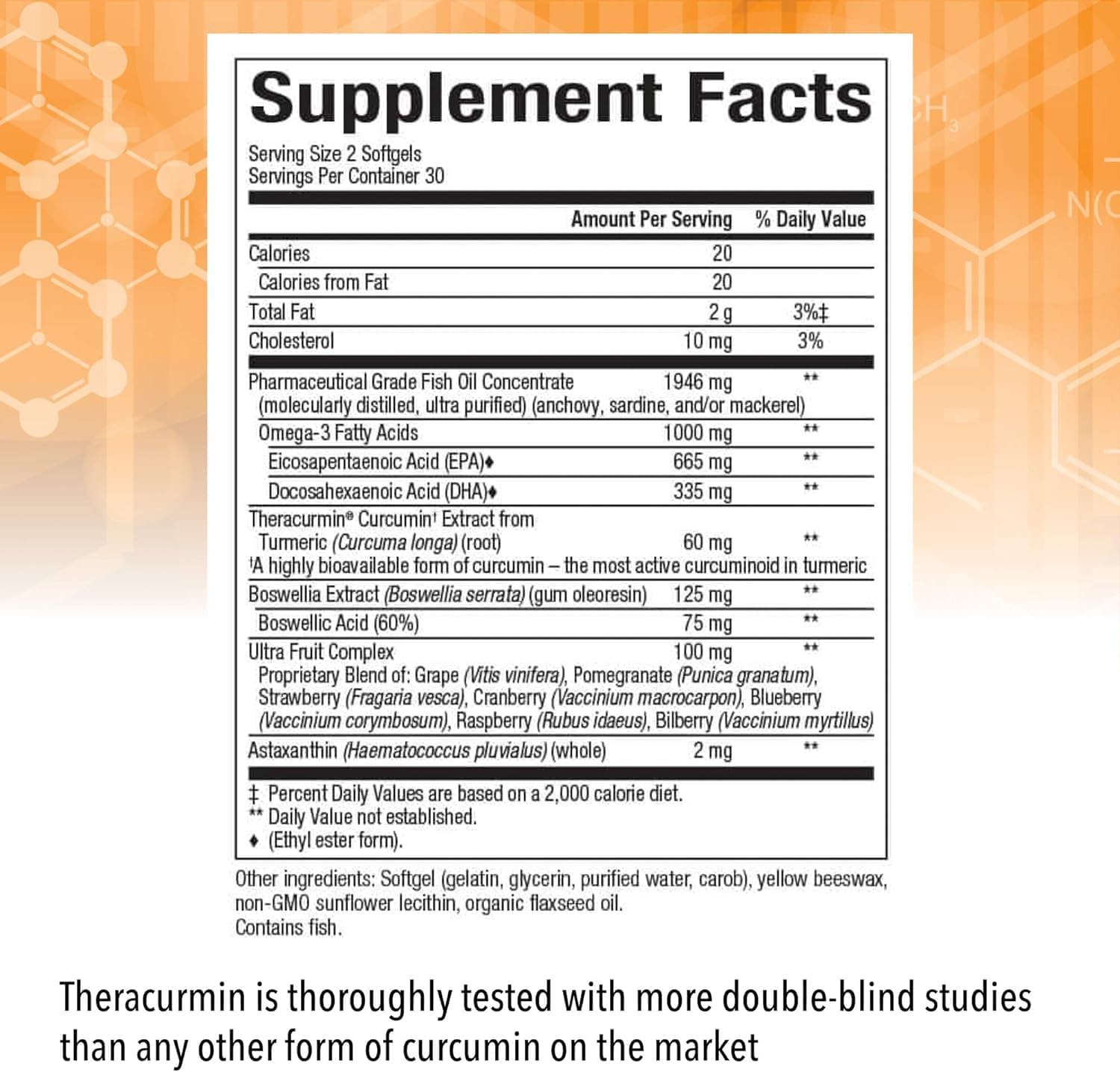 Natural Factors CurcuminRich Whole Body Curcumizer with Omega-3 EPA and DHA - Supports Heart, Joints, Brain, and Inflammation - 60 Softgels