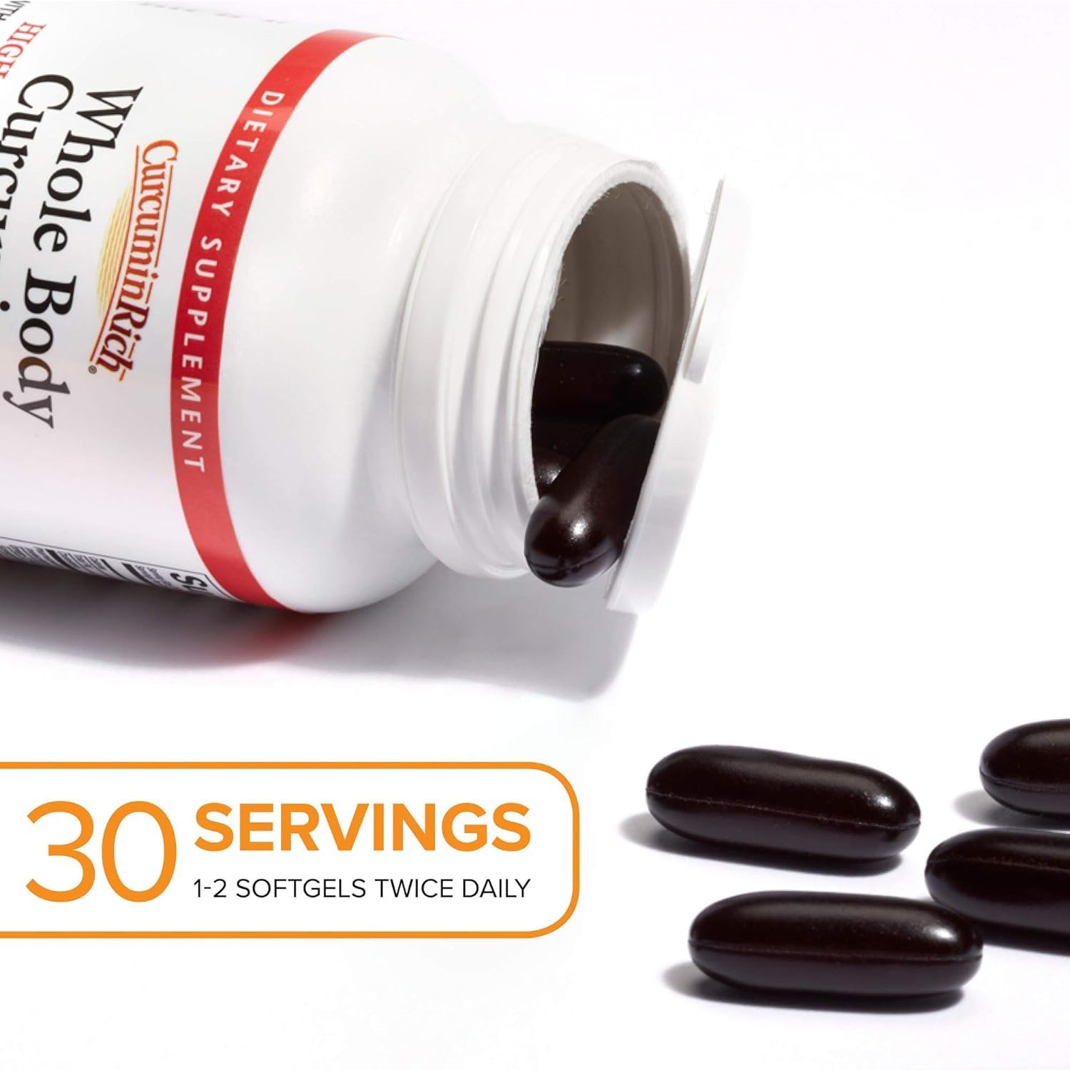 Natural Factors CurcuminRich Whole Body Curcumizer with Omega-3 EPA and DHA - Supports Heart, Joints, Brain, and Inflammation - 60 Softgels