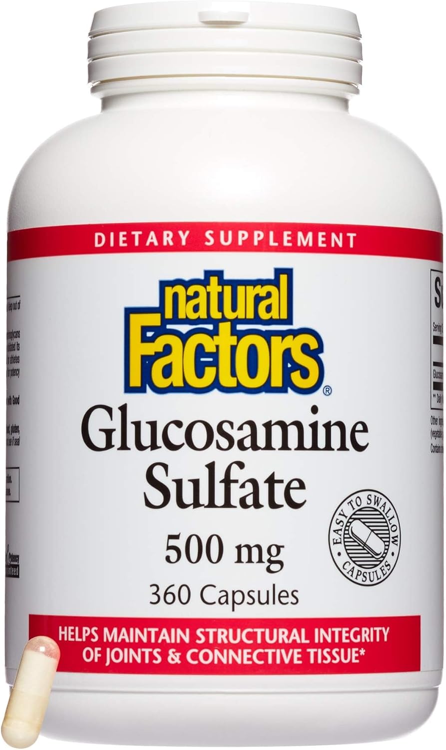 Natural Factors Glucosamine Sulfate 360 Capsules for Healthy Joint Mobility & Cartilage