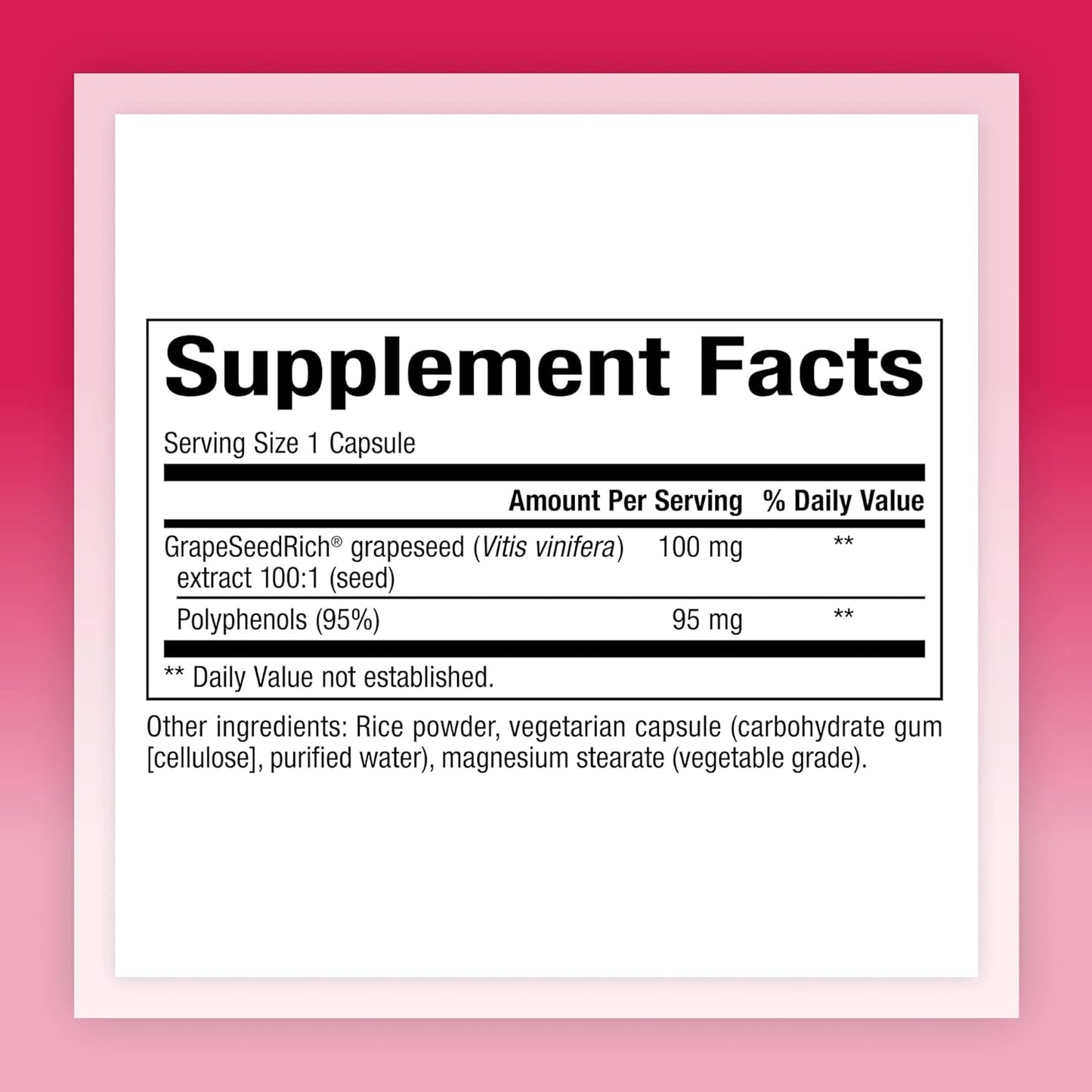 Natural Factors GrapeSeedRich: Antioxidant Support for Healthy Inflammatory Response - 120 Capsules