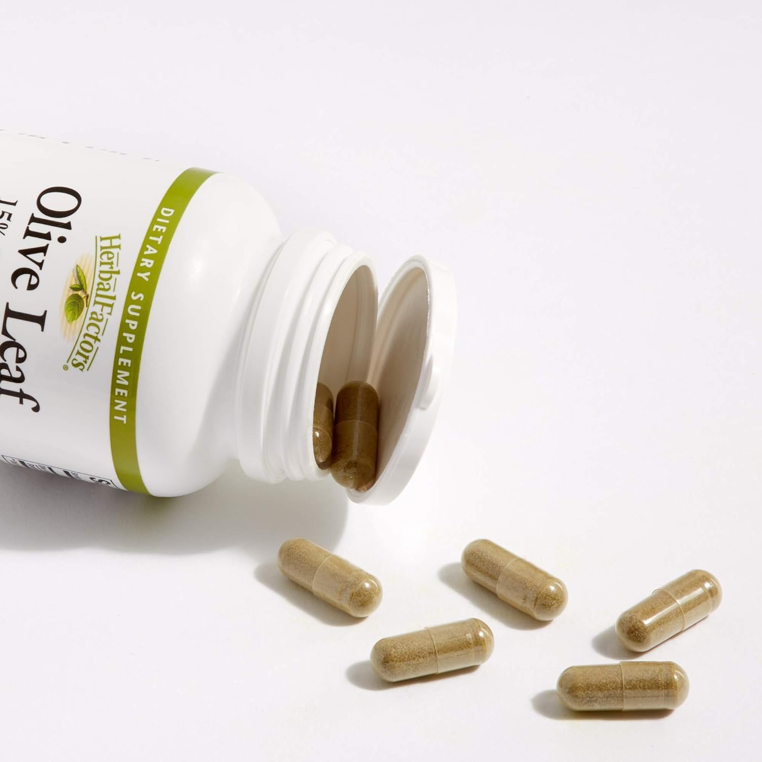 Natural Factors HerbalFactors Olive Leaf 500mg Capsules - 90ct, Immune Support & Wellness Formula