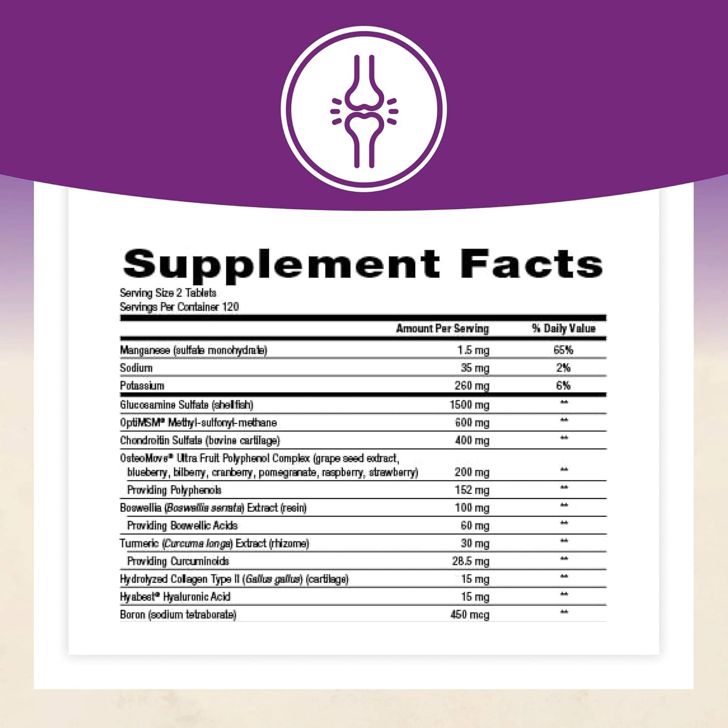Natural Factors OsteoMove Joint Care - Extra Strength Support for Joint & Bone Health - Non-GMO - 240 Tablets (120 Servings)