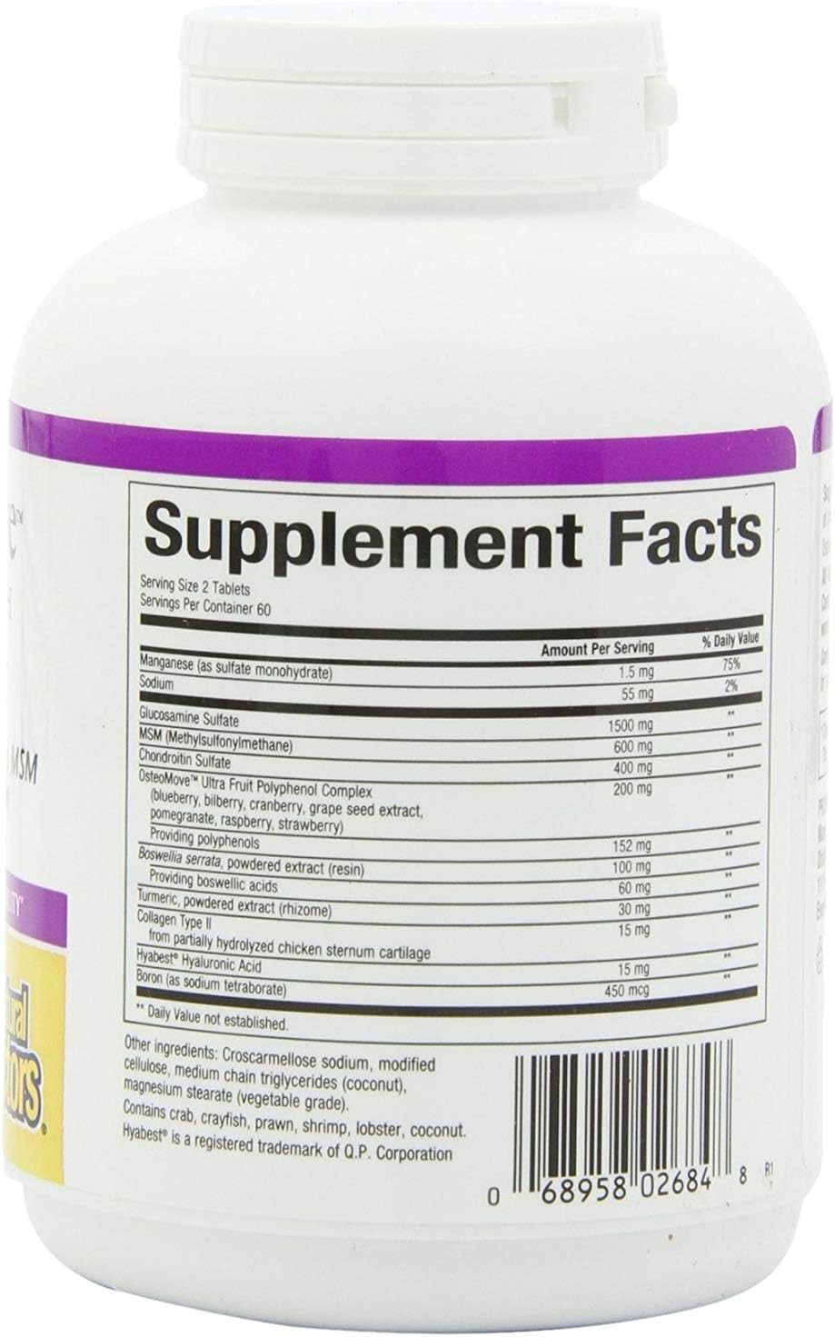 Natural Factors OsteoMove Joint Care: Extra Strength Support for Joint & Bone Health, Non-GMO, 120 Tablets