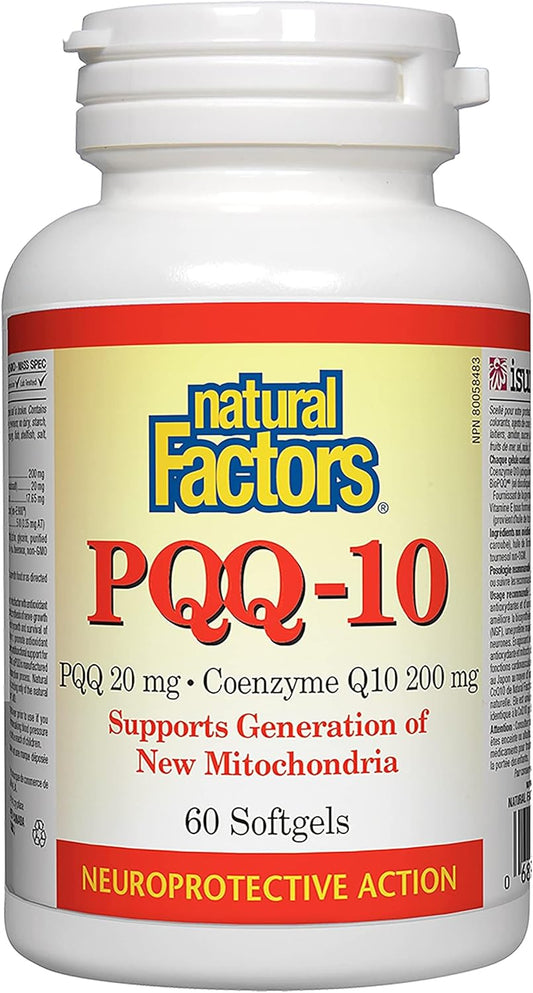Natural Factors PQQ-10 Dietary Supplement for Energy & Healthy Aging - 30 Softgels