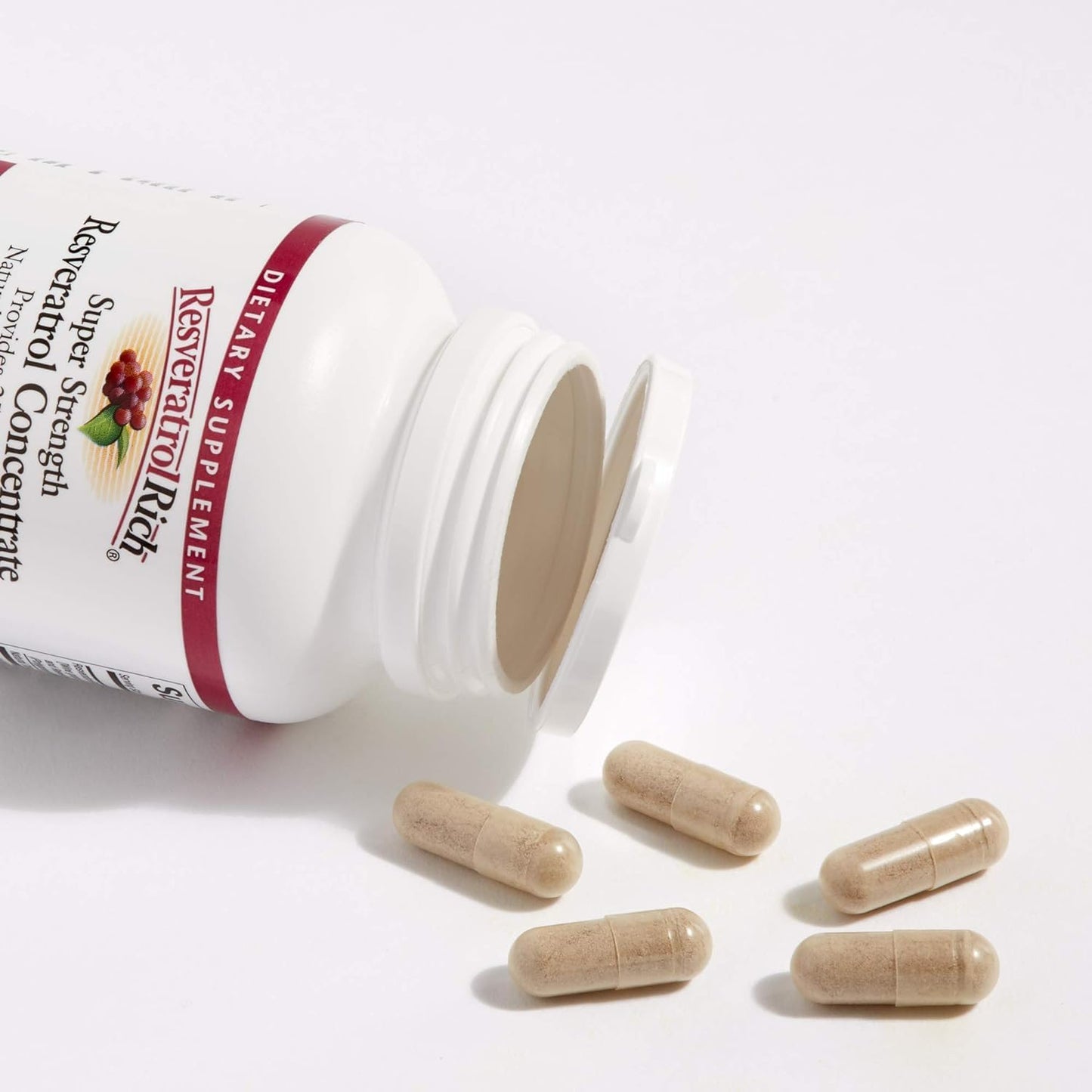 Natural Factors ResveratrolRich Super Strength Concentrate, Supports Healthy Aging, 60 Capsules