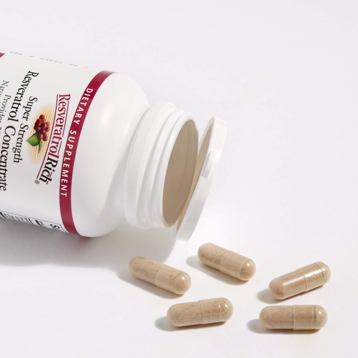 Natural Factors ResveratrolRich Super Strength Concentrate, Supports Healthy Aging, 60 Capsules