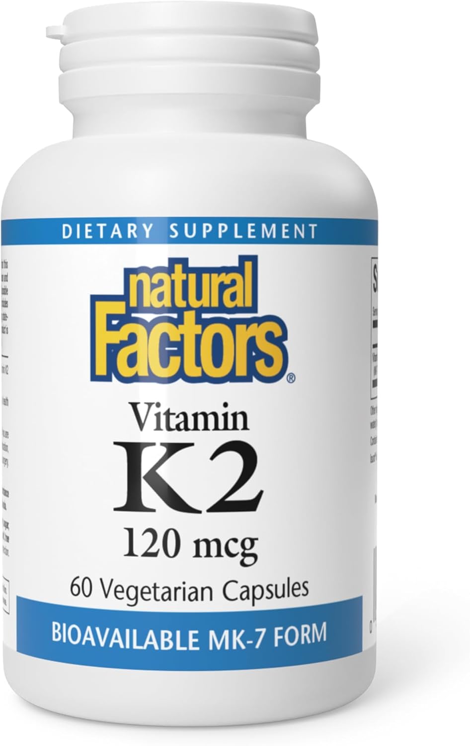 Natural Factors Vitamin K2 120 mcg Capsules for Bone and Vascular Health - 60 Count
