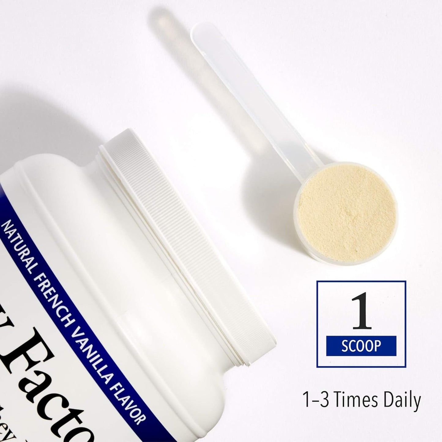 Natural Factors Whey Factors: Grass Fed Whey Protein Concentrate for Muscle Development and Immune Health - French Vanilla, 2 lb