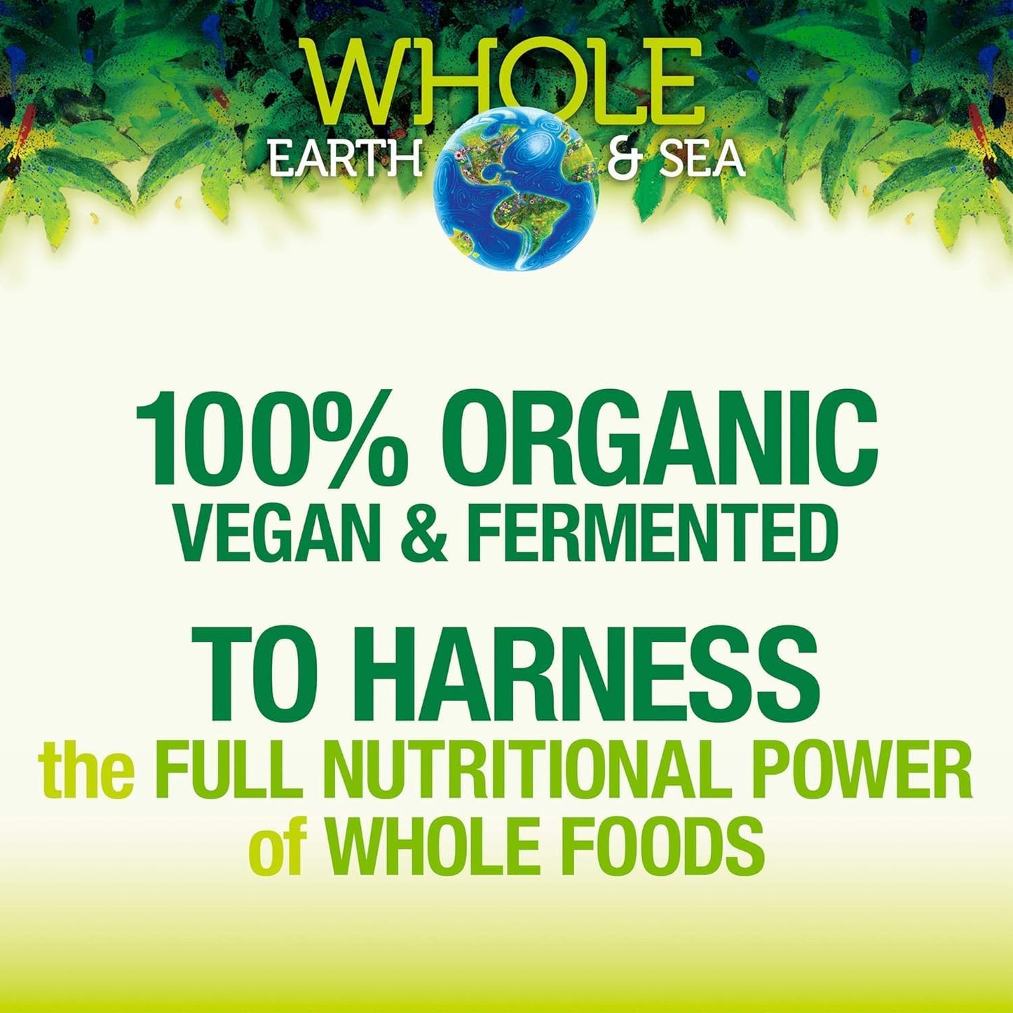 Natural Factors Whole Earth & Sea Organic Fermented Protein & Greens Supplement, Vegan, Unflavored - 1 lb 9 Oz