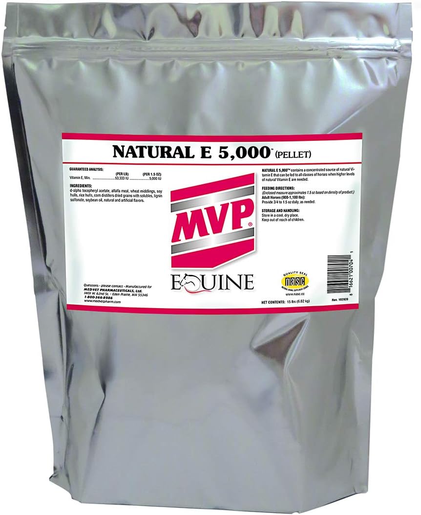 Natural Form of Vitamin E for Horses | MVP E 5,000 (15 lb) | Enhanced Bioavailability
