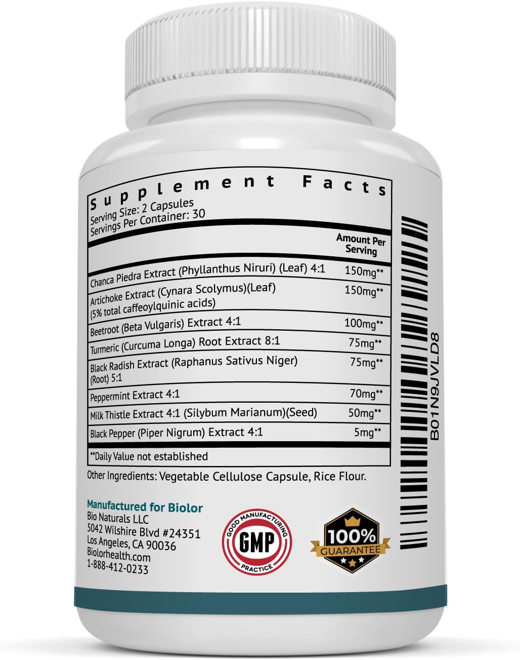 Natural Gallbladder Cleanse Supplement with Chanca Piedra and Artichoke Extract for Healthy Digestive System