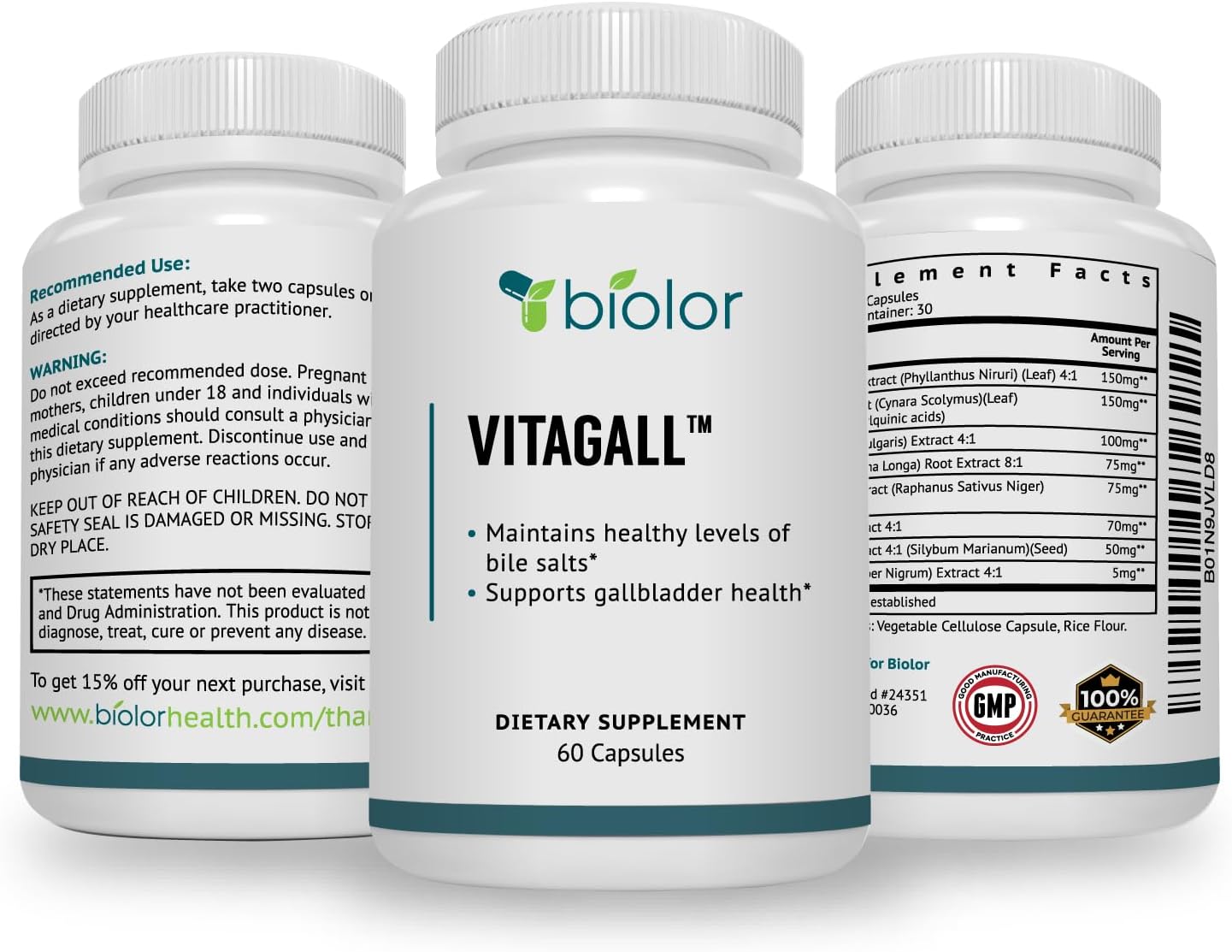 Natural Gallbladder Cleanse Supplement with Chanca Piedra and Artichoke Extract for Healthy Digestive System