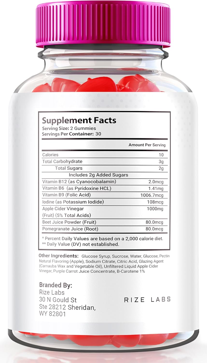 Natural Genesis Keto + ACV Gummies - Advanced Slimming Formula Supplement (180 Gummies, 2000mg) by Rize Labs
