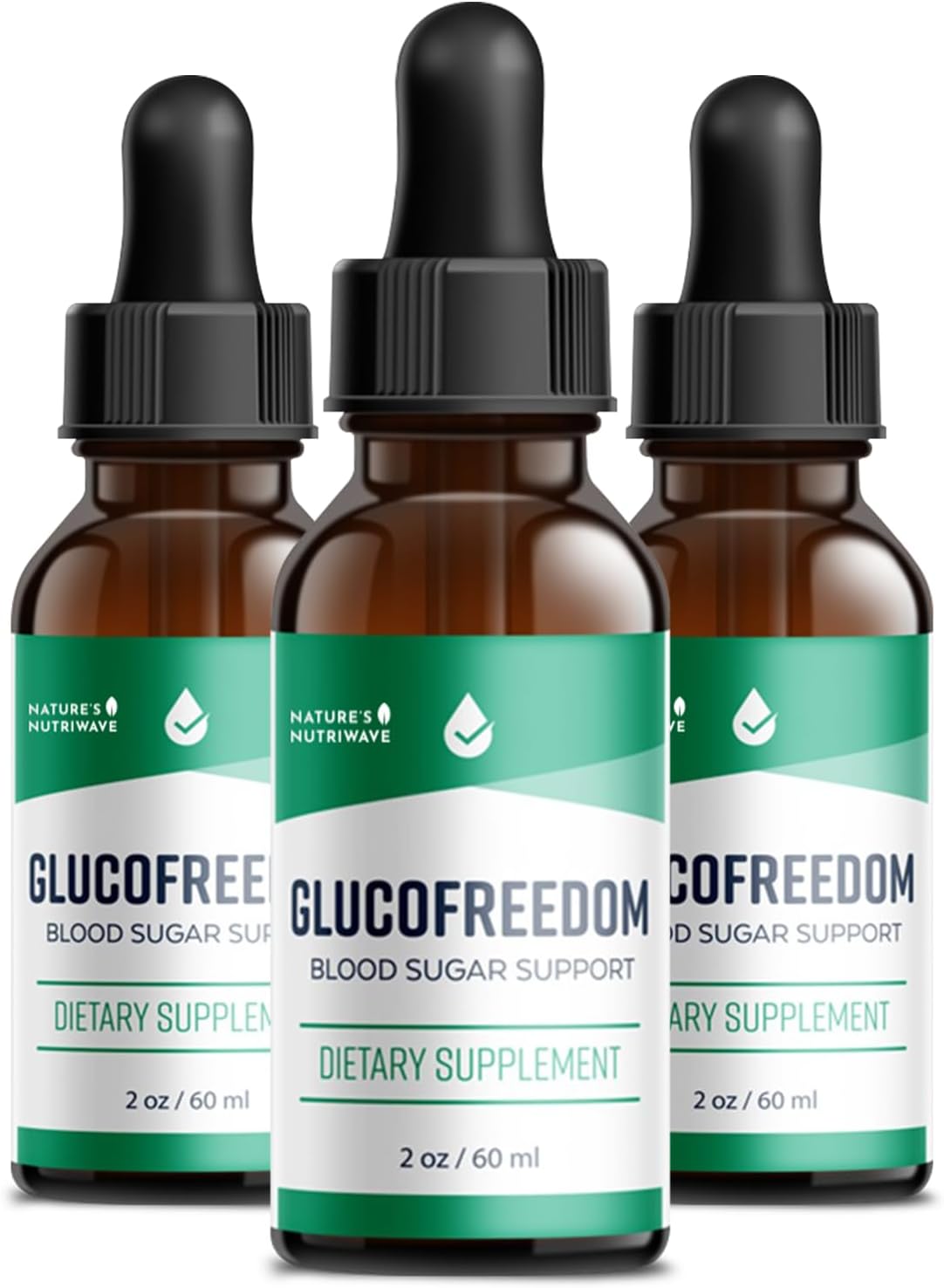 Natural GlucoFreedom Drops with Astragalus and Grape Seed, 100% Plant-Based Support - Non-GMO, GMP-Certified - 2oz, Made in USA - 3 Month Supply