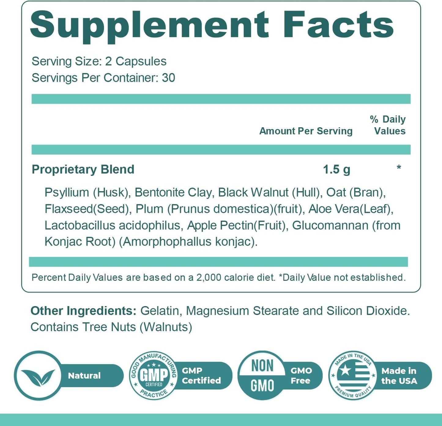 Natural Gut Health Probiotic & Prebiotic Capsules for Women & Men - Enzyme with Probiotics for Digestive Health - Non-GMO, 60 Ct, 6 Month Supply