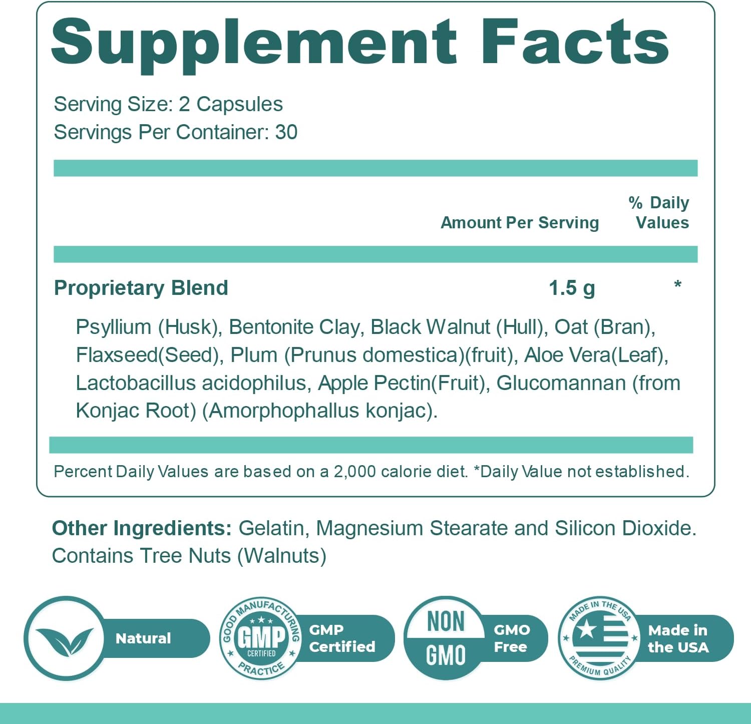 Natural Gut Health Probiotic & Prebiotic Capsules for Women & Men - Enzyme with Probiotics for Digestive Health - Non-GMO, 60 Ct, 6 Month Supply