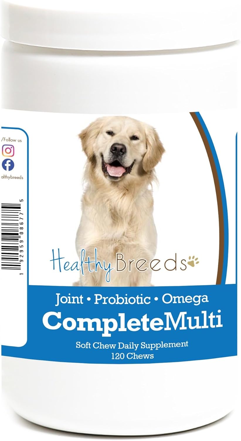 Natural Health Boost for Golden Retrievers: 120 Count Multivitamin Soft Chews