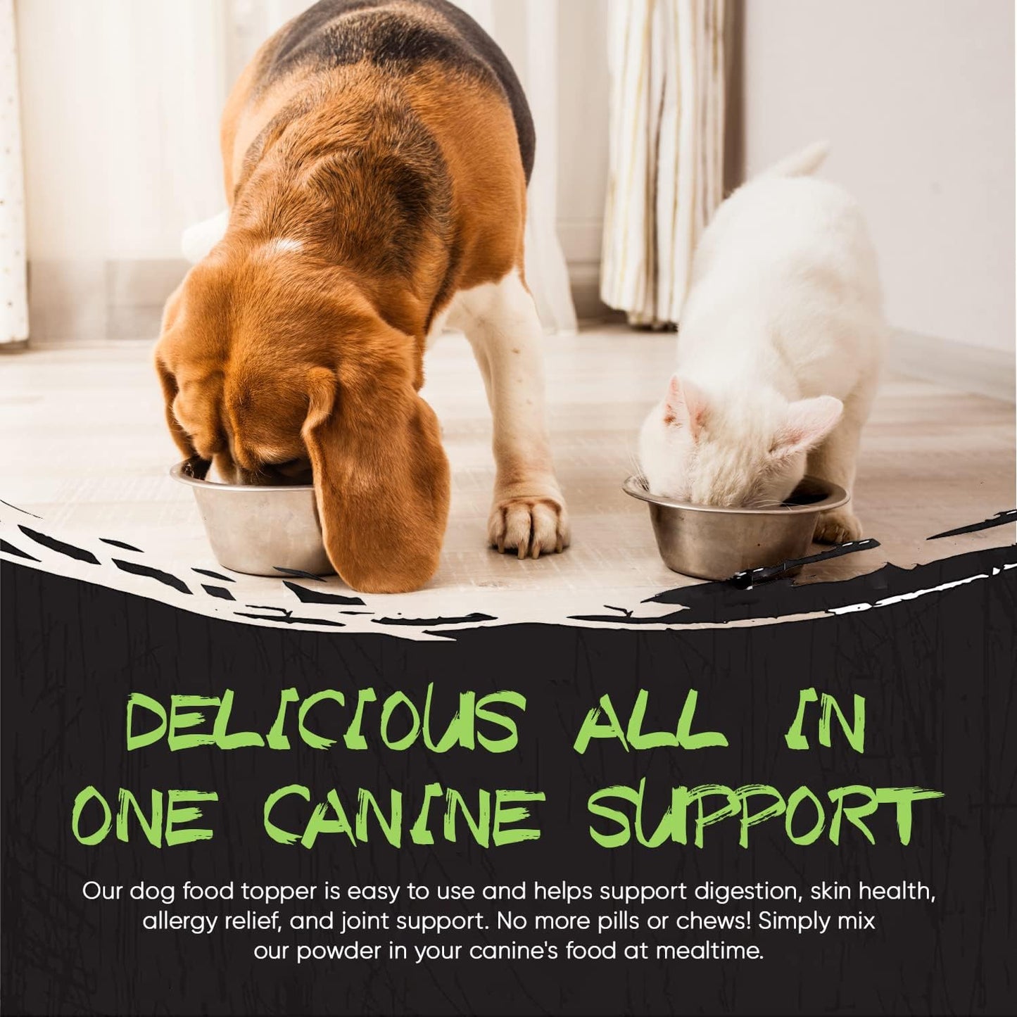 Natural Heirloom Pork Protein Dog Supplement - Supports Digestion, Skin, Coat - Reduces Itching & Joint Inflammation