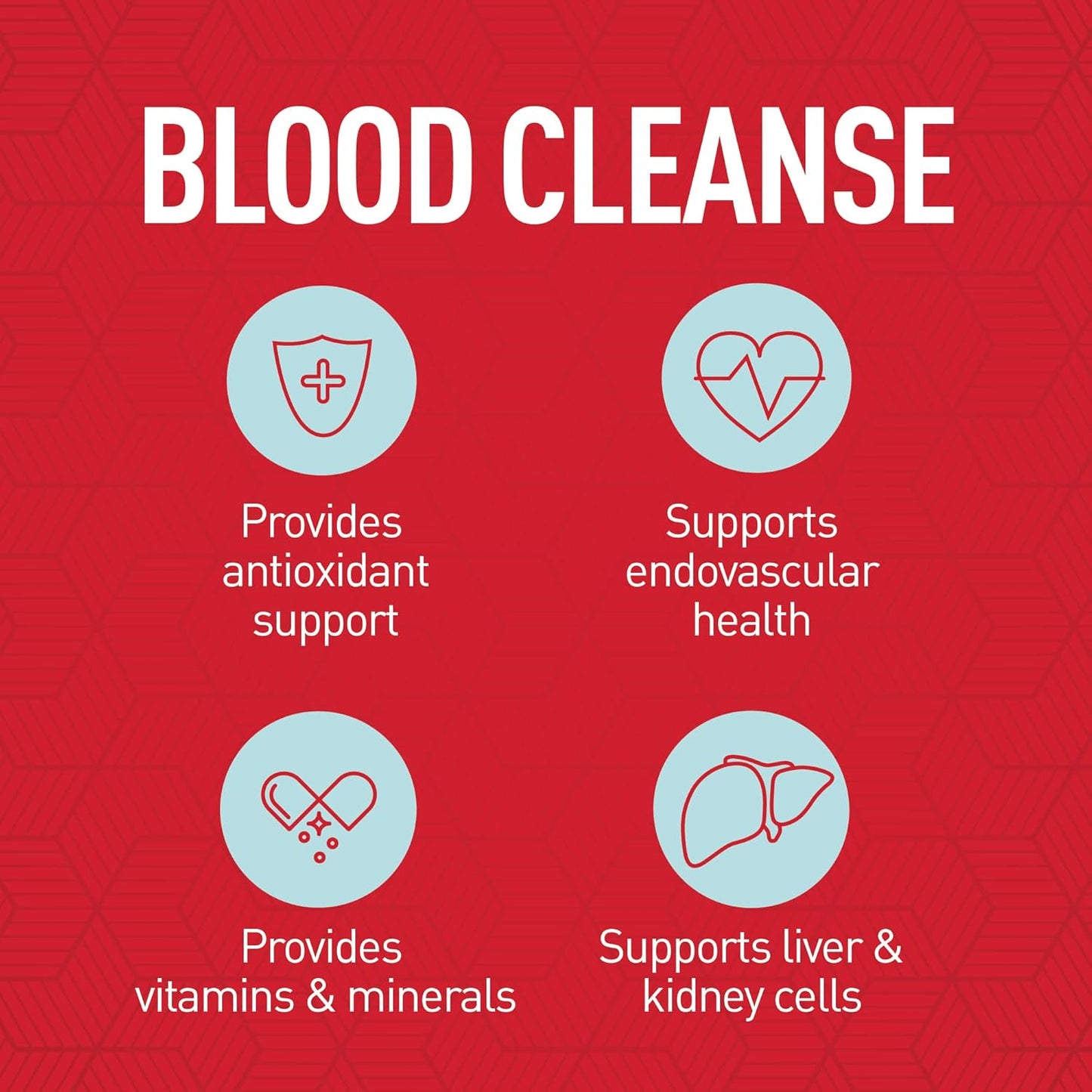 Natural Herbal Blood Cleansing Dietary Supplement with Gluten-Free Ingredients (90 Capsules)