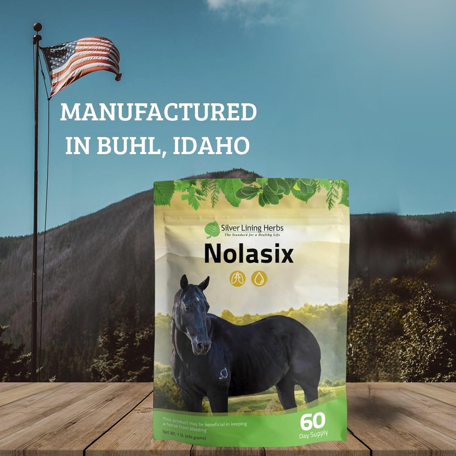 Natural Herbal Gut Support Supplement for Horses - Equine Ulcer & Pulmonary Health - 1 lb Bag