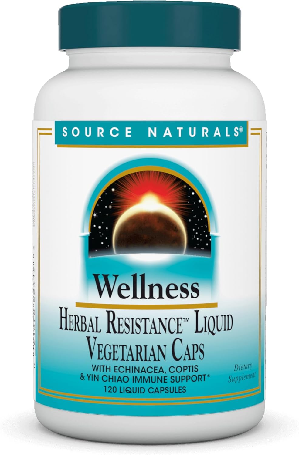 Natural Herbal Immune Support Capsules - Echinacea, Coptis & Yin Chiao - 120 Count