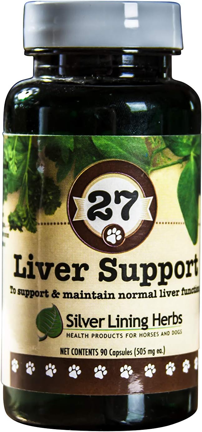 Natural Herbal Liver Support for Dogs - 90 Capsules - Promotes Healthy Liver Function and Protects from Stress & Toxins