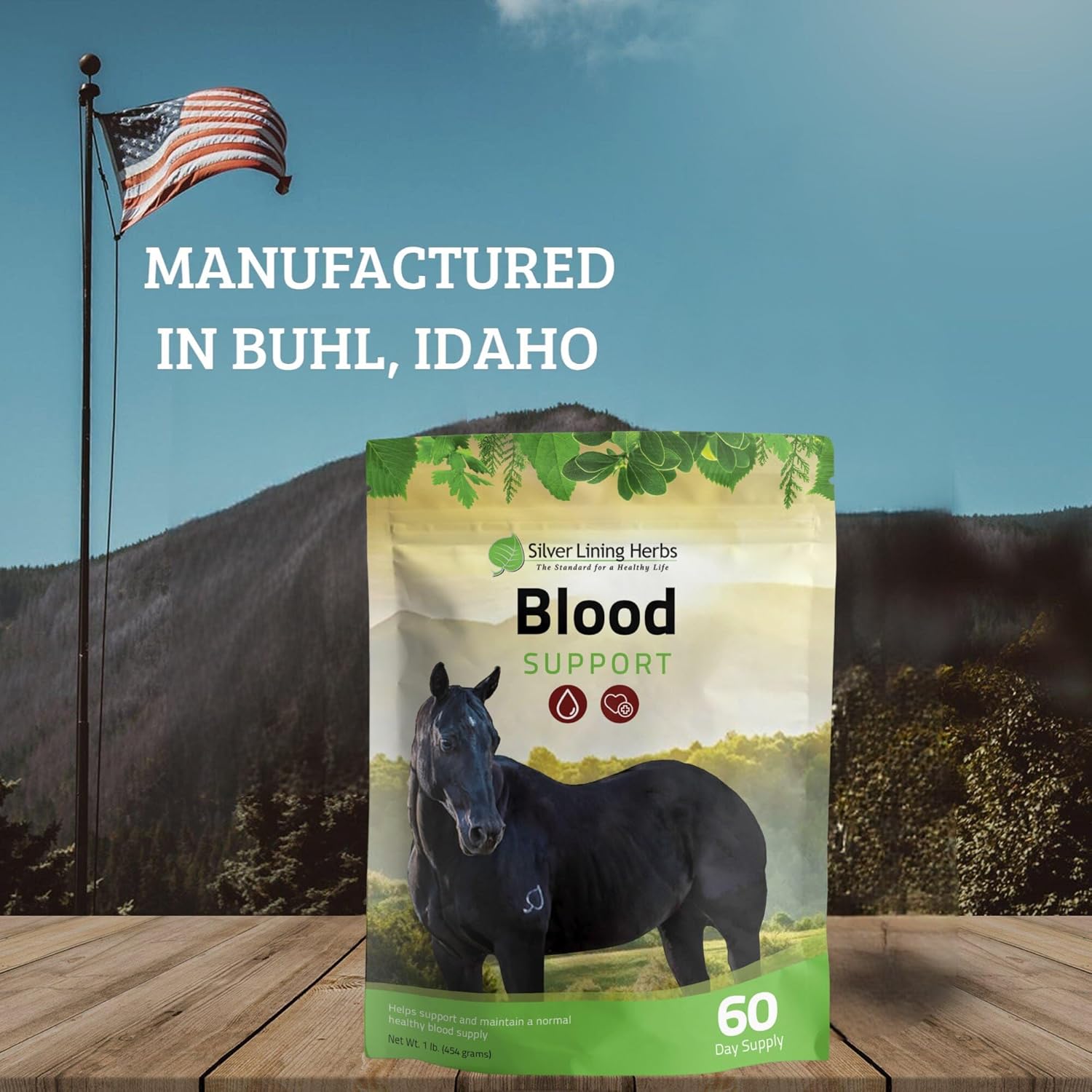 Natural Herbal Supplement for Horses to Support Healthy Blood Cell & Circulatory System - 1 lb Bag