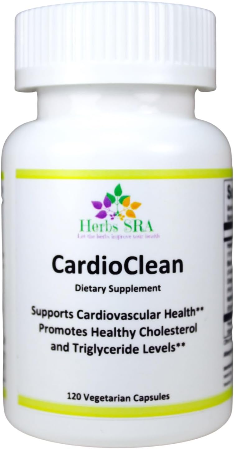 Natural Herbs SRA CARDIOCLEAN Heart Health Supplement to Support Cardiovascular Health - Promotes Healthy Blood Flow Circulation, USA-Made