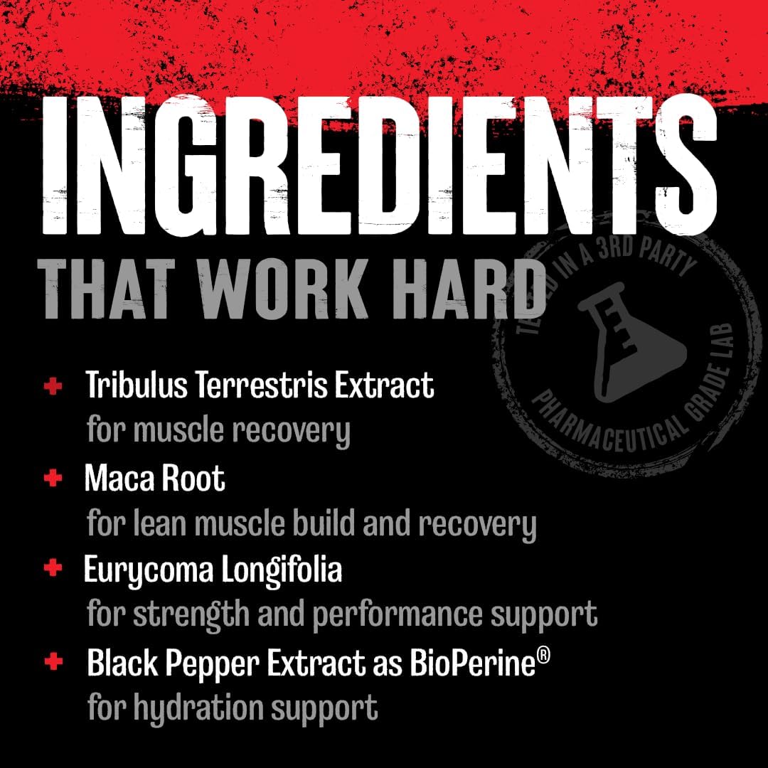 Natural Hormone Booster Supplement with Tribulus for Athletes - Animal Stak - 1 Month Cycle