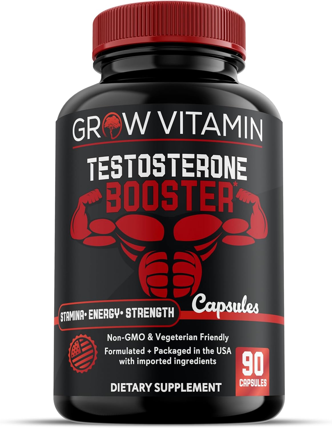 Natural Human Growth Hormone Stimulator for Men & Women - Muscle Building Supplements with Saw Palmetto - 90 Capsules