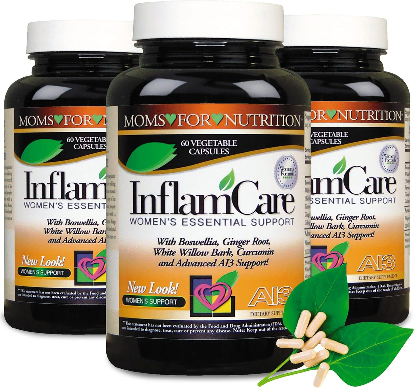 Natural InflamCare Women's Essential Synergy 3000MG Supplement - Gluten-Free - 60 Capsules