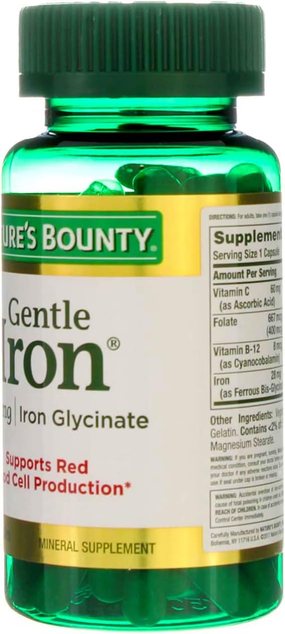Natural Iron Supplement - 28 mg - 90 Capsules by Nature's Bounty