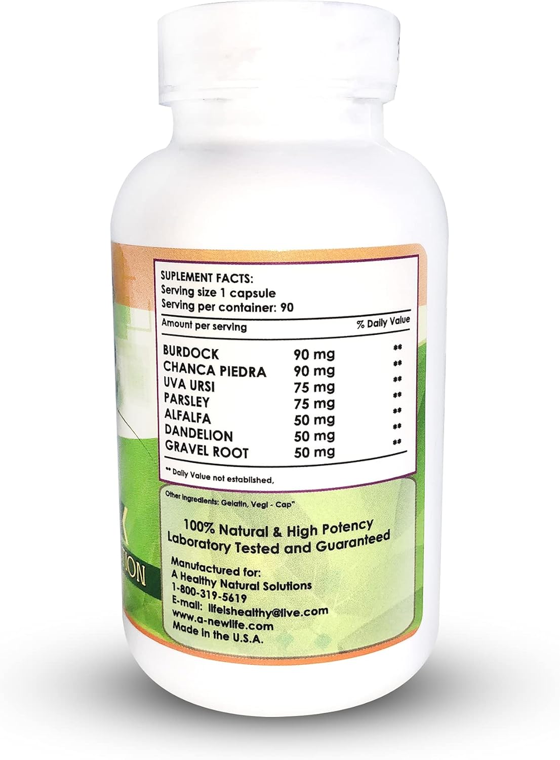 Natural Kidney Protector Capsules - Supports Renal Function, Diuretic & Diaphoretic Formula - Blood Purifying Supplement - 90 Count