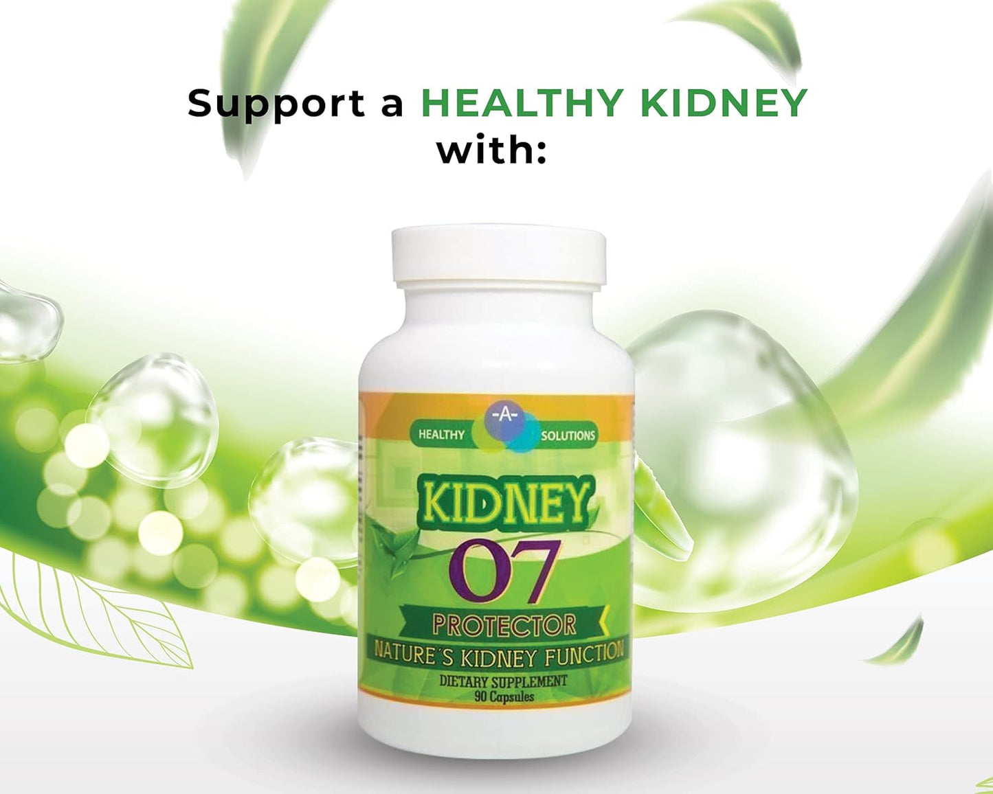 Natural Kidney Protector Capsules - Supports Renal Function, Diuretic & Diaphoretic Formula - Blood Purifying Supplement - 90 Count