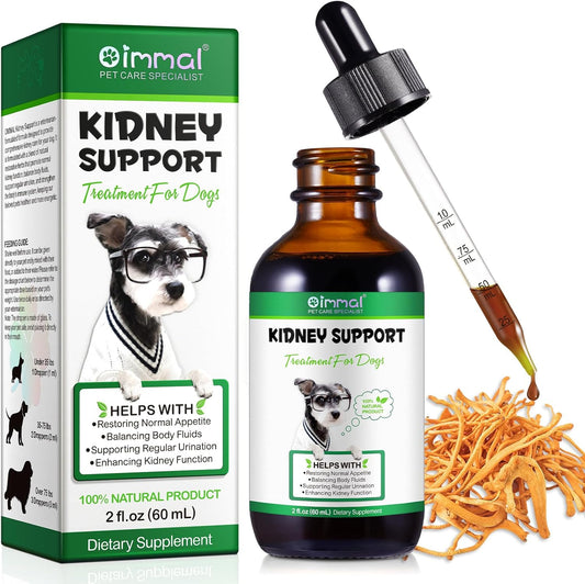 Natural Kidney Support Supplement for Dogs - 60ML Herbal Treats for Immune, Urinary, and Kidney Health, Promotes Regular Urination