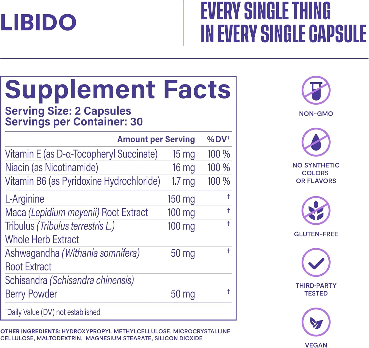 Natural Libido Enhancement Supplement 2 Pack (120 Capsules) - Powerful Aphrodisiac Blend with Maca, Ashwagandha, L-Arginine - Boosts Energy and Performance - Vegan, Non-GMO - New Look