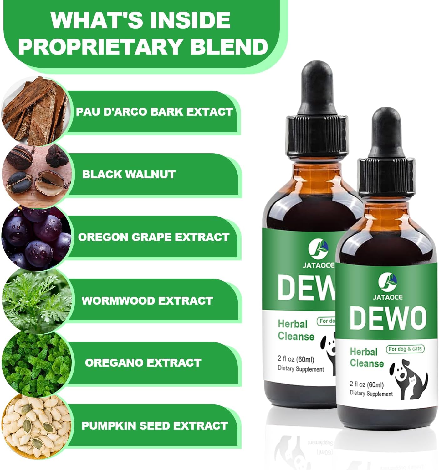 Natural Liquid Herbal Treatment for Cats & Dogs | Broad Spectrum Intestinal Defense & Digestive Cleanse | Boosts Immune System, Removes Toxins & Parasites