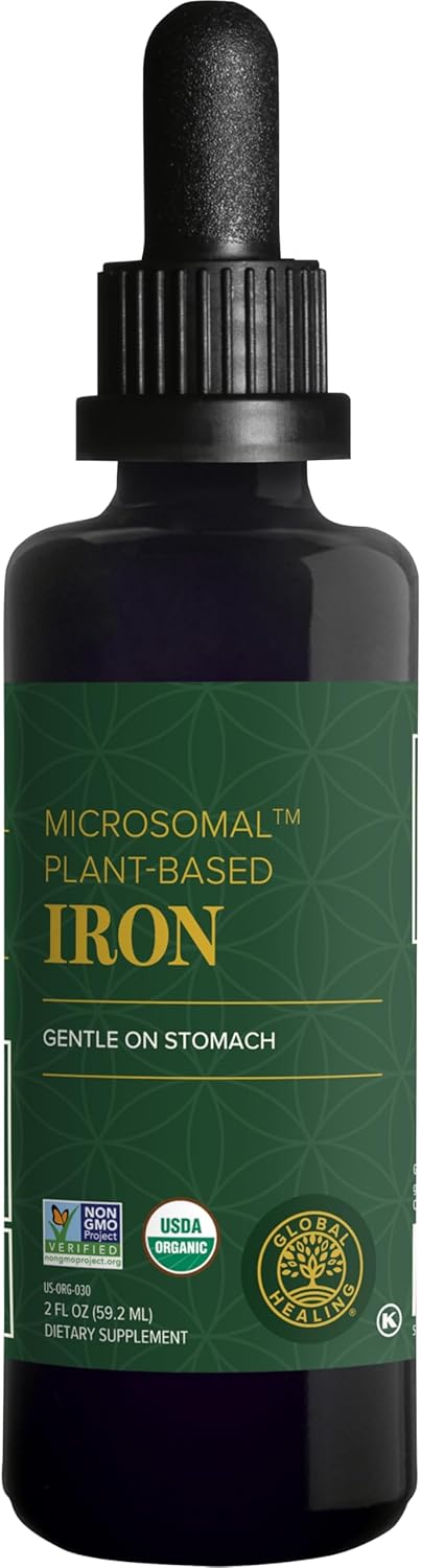 Natural Liquid Iron Supplement with Curry Plant Extract - Boost Energy, Brain Health, and Oxygen Levels - Iron Supplement for Men and Women - 2 Oz
