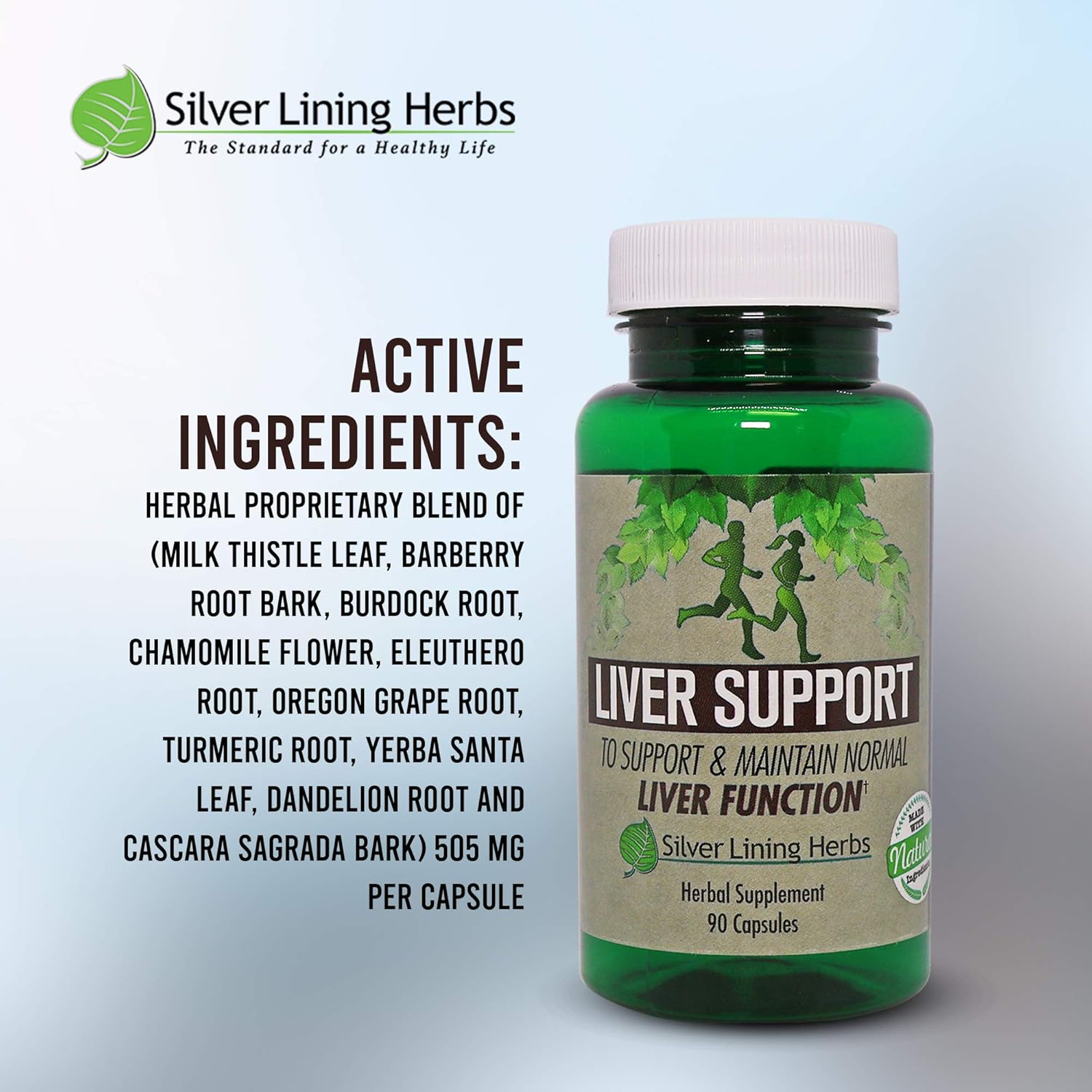 Natural Liver Care Supplement - Supports Liver Health, Immune System, and Allergies - 90 Capsules by Silver Lining Herbs