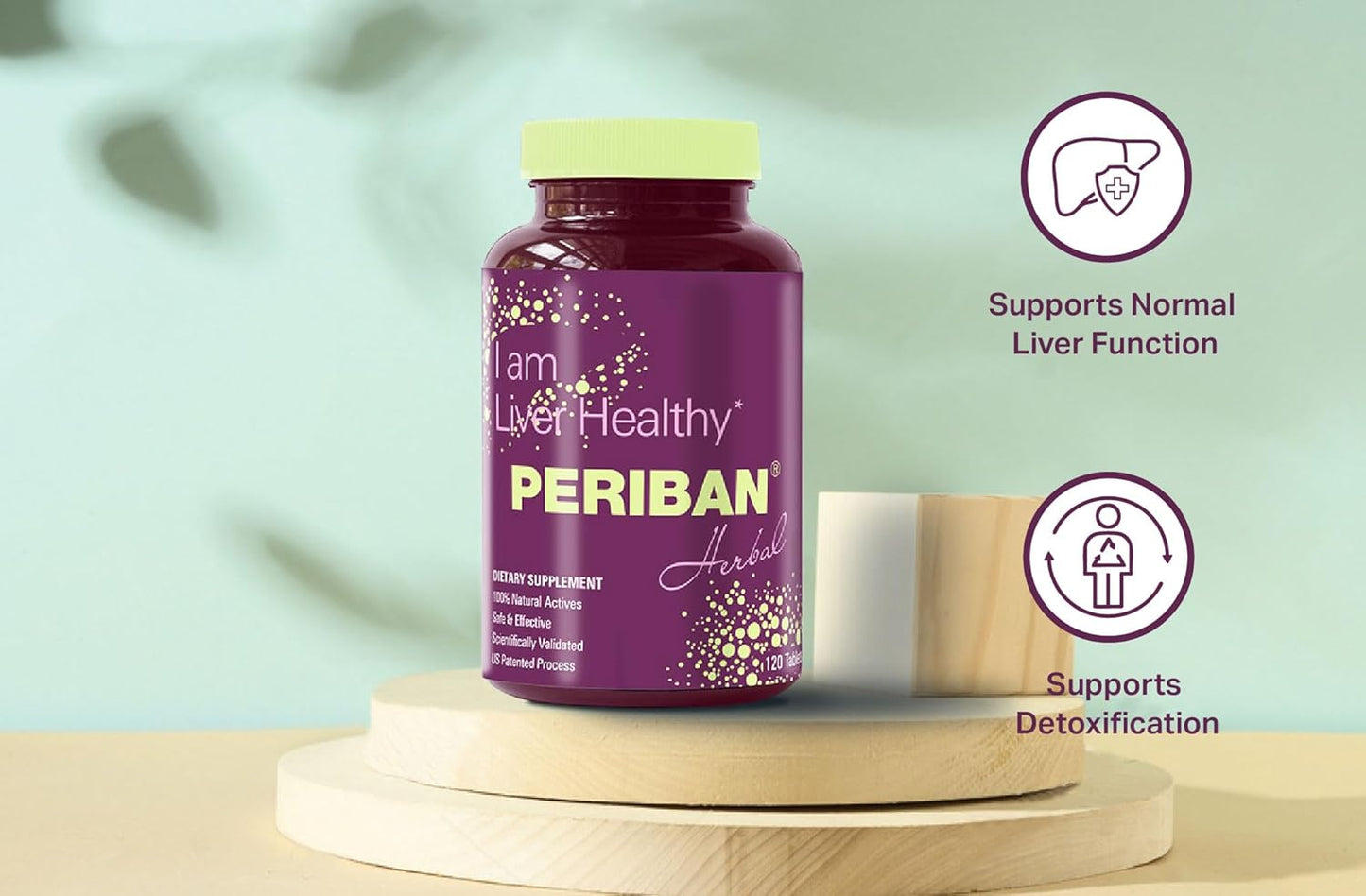 Natural Liver Support Supplement with Andrographis Paniculata, Boerrhavia Diffusa, Tephrosia Purpurea, Phyllanthus Niruri for Immune Health, PERIBAN Liver Support Formula