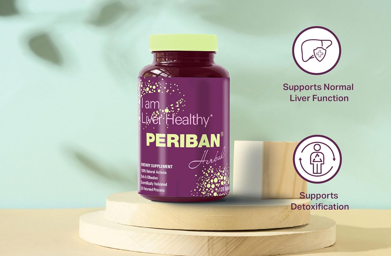 Natural Liver Support Supplement with Andrographis Paniculata, Boerrhavia Diffusa, Tephrosia Purpurea, Phyllanthus Niruri for Immune Health, PERIBAN Liver Support Formula