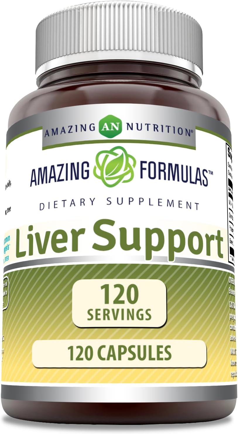 Natural Liver Support Supplement with Milk Thistle & Herbal Blend - 120 Capsules