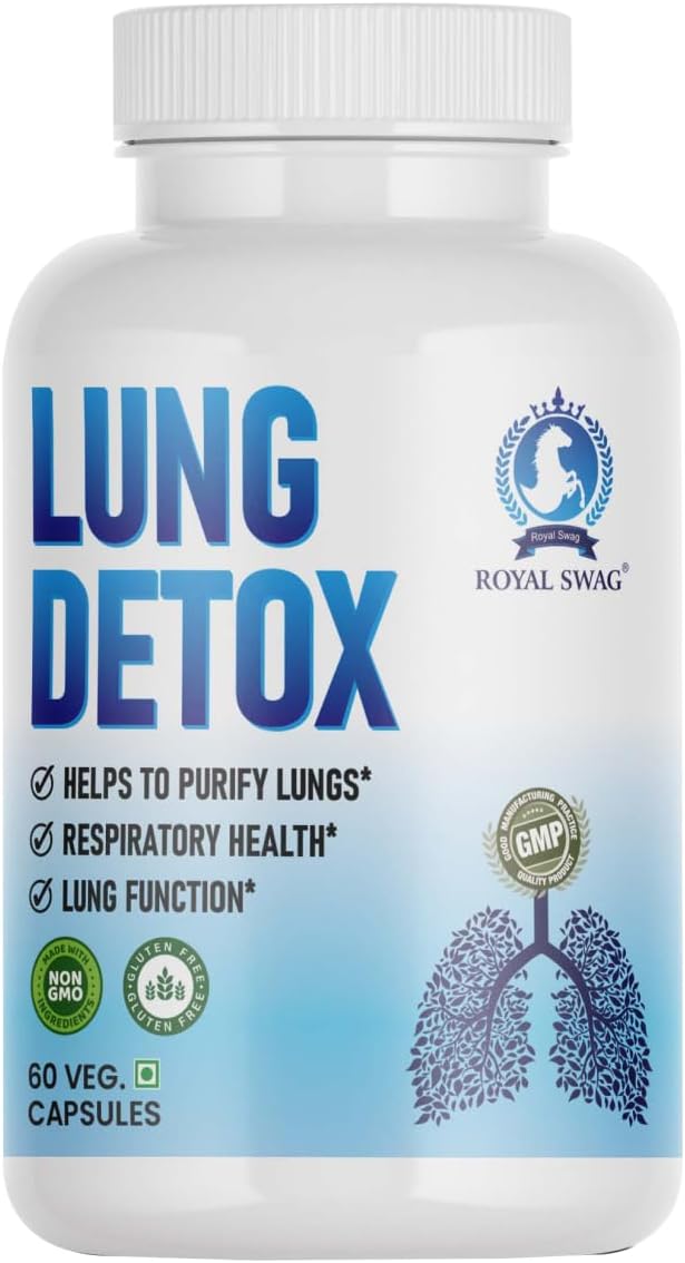 Natural Lung Cleanse Capsules for Smokers & Non-Smokers - Supports Respiratory Health and Detoxification - 60 Capsules