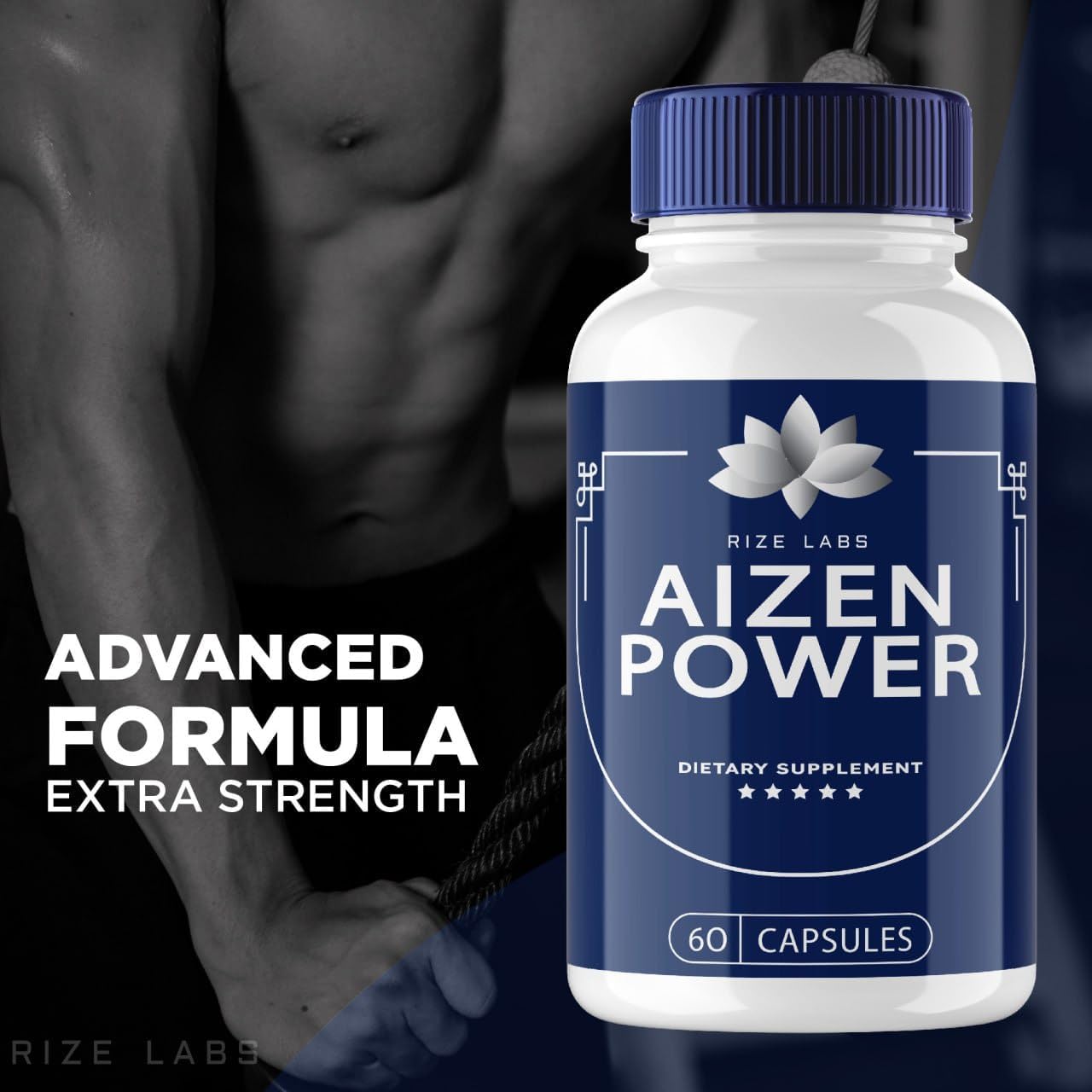 Natural Male Performance Booster: rize labs Aizen Power Supplement (60 Capsules)