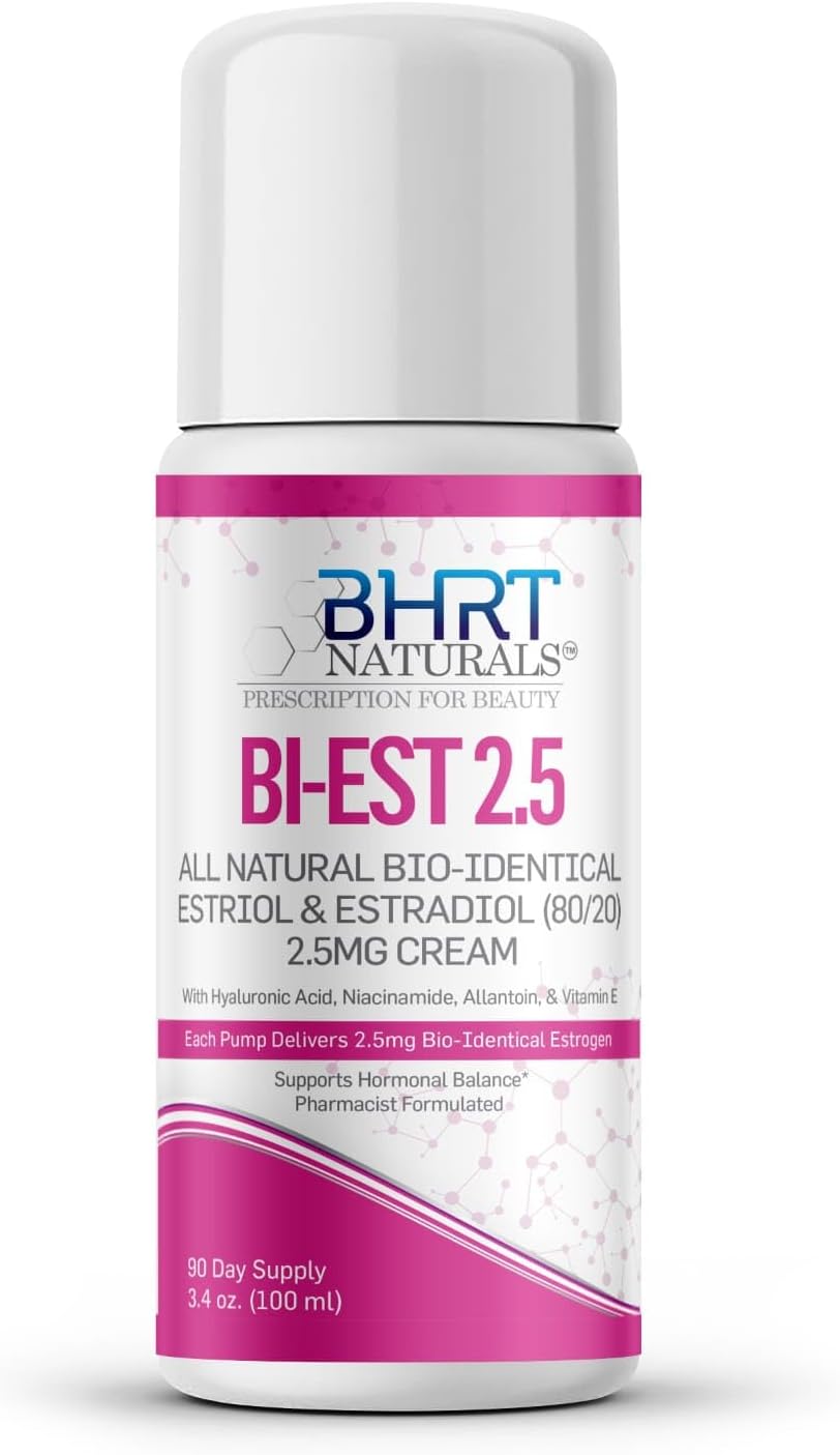 Natural Menopause Relief Cream with Bioidentical Estrogen - BHRT Menopause Support for Hot Flashes, Hormonal Balance, and Menstrual Cycle Regulation