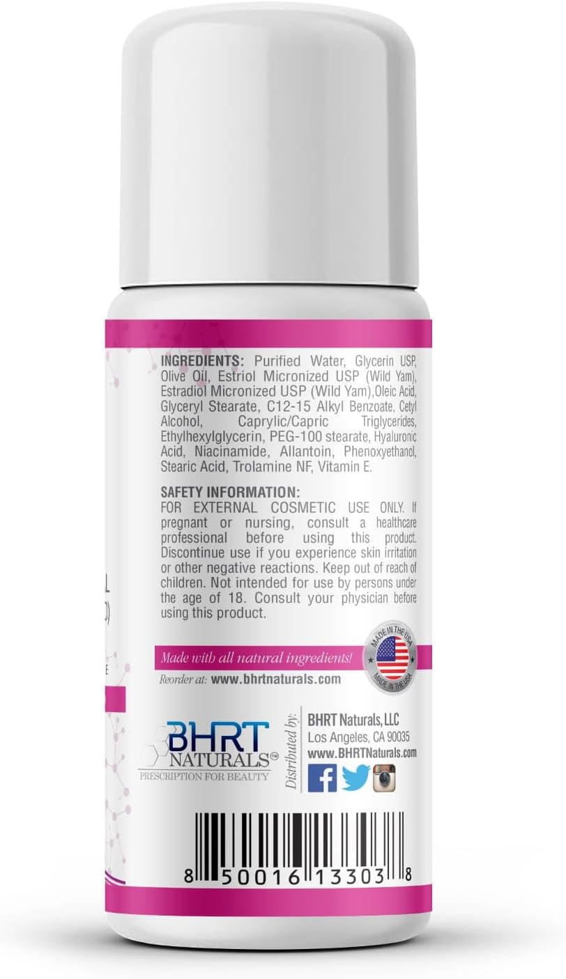 Natural Menopause Relief Cream with Bioidentical Estrogen - BHRT Menopause Support for Hot Flashes, Hormonal Balance, and Menstrual Cycle Regulation