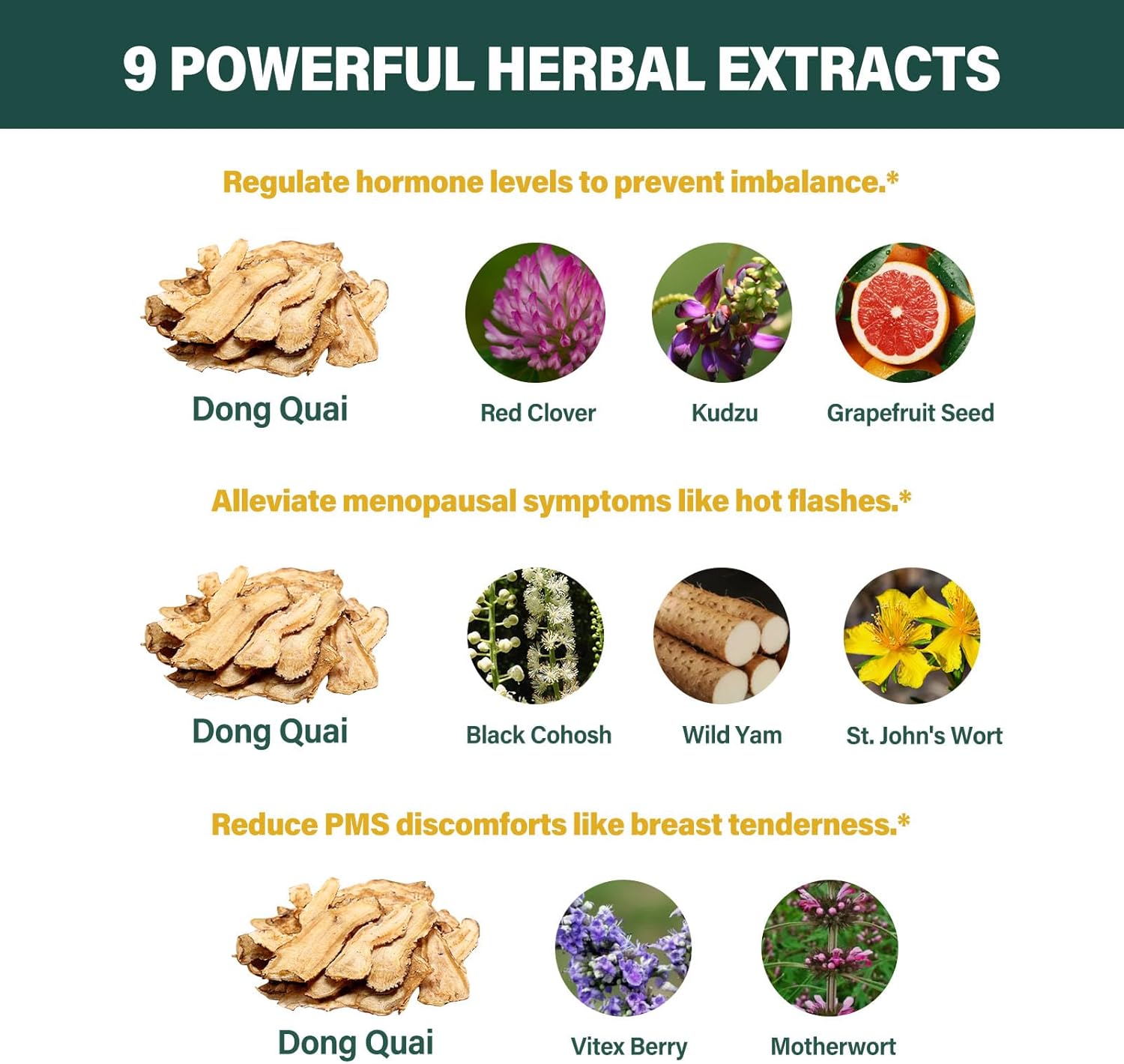 Natural Menopause Relief Drops with Red Clover & Black Cohosh - Herbal Hormone Harmony Liquid Supplement for Women - 2oz