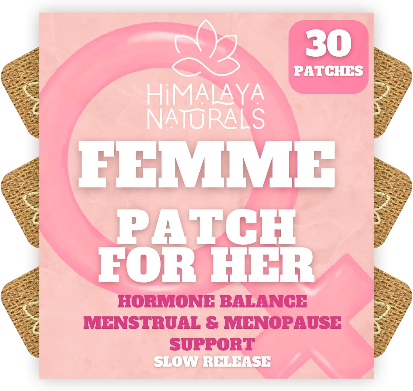 Natural Menopause Relief Herbal Patches - Hormone Balance Support for Women | 30 Day Supply