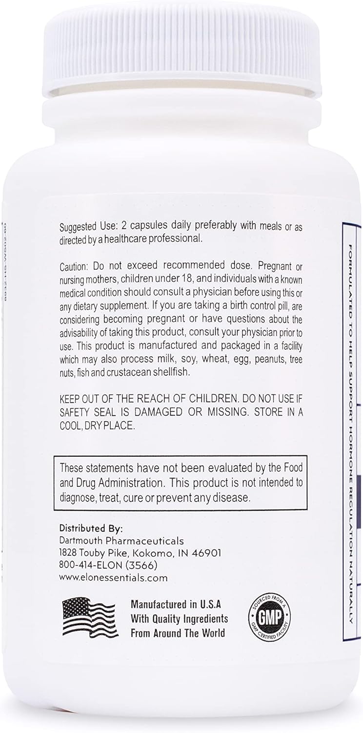 Natural Menopause Relief Supplement for Women - Hot Flash, Mood Swing & Sleep Problem Relief - Non-GMO Estrogen Support with Black Cohosh & Dong Quai - 60 Capsules